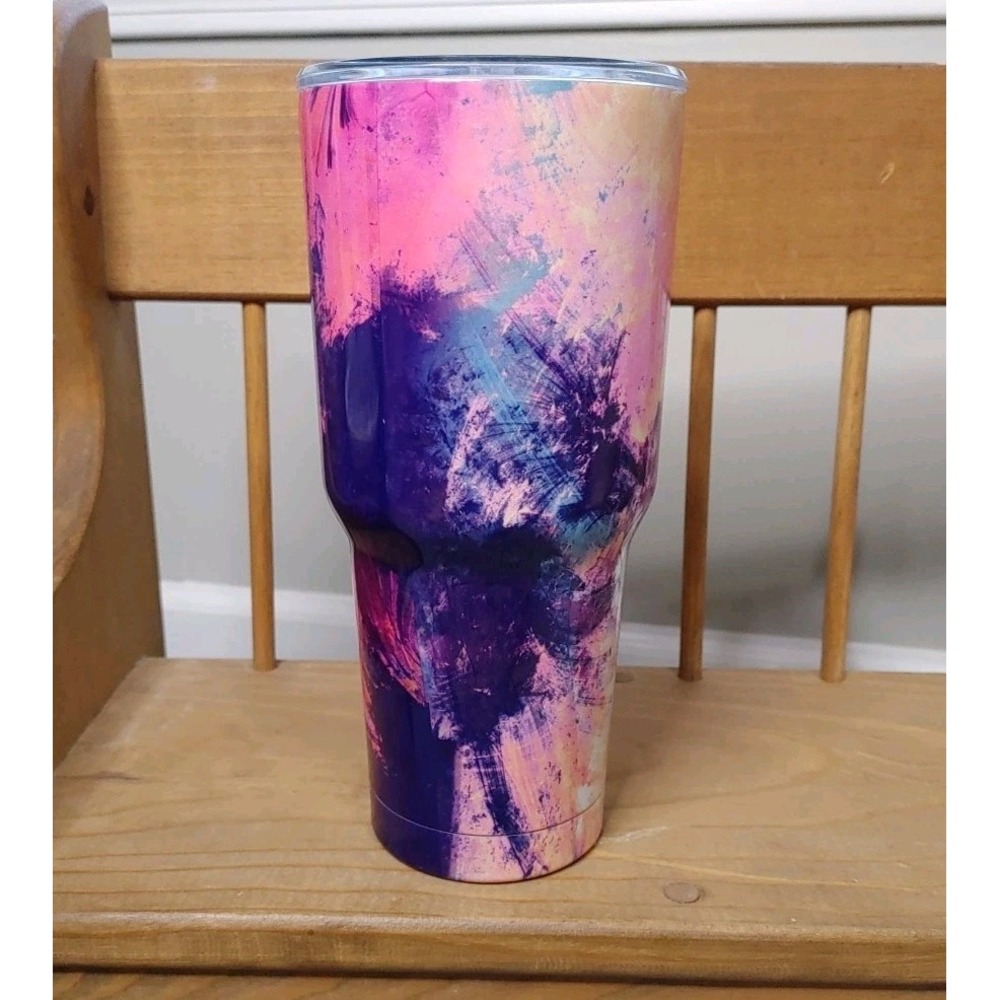 BUILT 30 Oz Stainless Steel Galaxy Tumbler Travel Cup Mug Slide Lid Sunset Sky